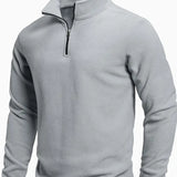 Stephen | Long-Sleeve Zip-Neck Jumper