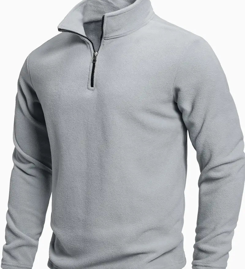 Stephen | Long-Sleeve Zip-Neck Jumper