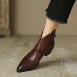 Camila Luxe Low-Heel Ankle Boots
