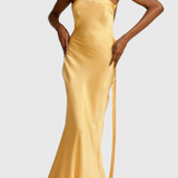 Sofia Maxi Dress with Diagonal Straps and Open Back