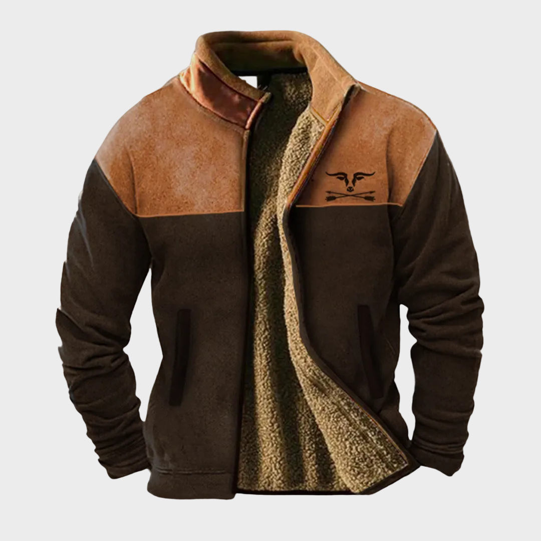 Adrian men's two-tone casual fleece jacket at Anne London, catalogue view 1