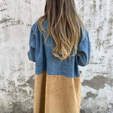 Two-tone denim coat | Erato