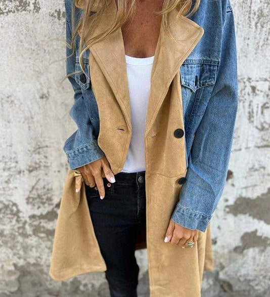 Erin Two-Tone Denim Coat