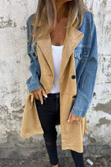Two-tone denim coat | Erato