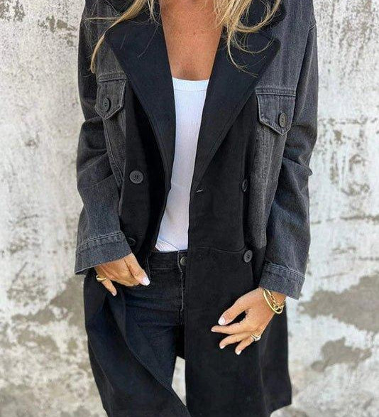 Erin Two-Tone Denim Coat