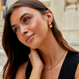 Ame Gold Round Earrings