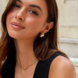 Ame Gold Round Earrings