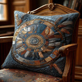 Antique Feathers Quilted Cushion Cover