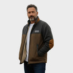 Aaron men's contrast-panel fleece jacket at Anne London, catalogue view 1