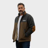 Aaron men's contrast-panel fleece jacket at Anne London, catalogue view 1