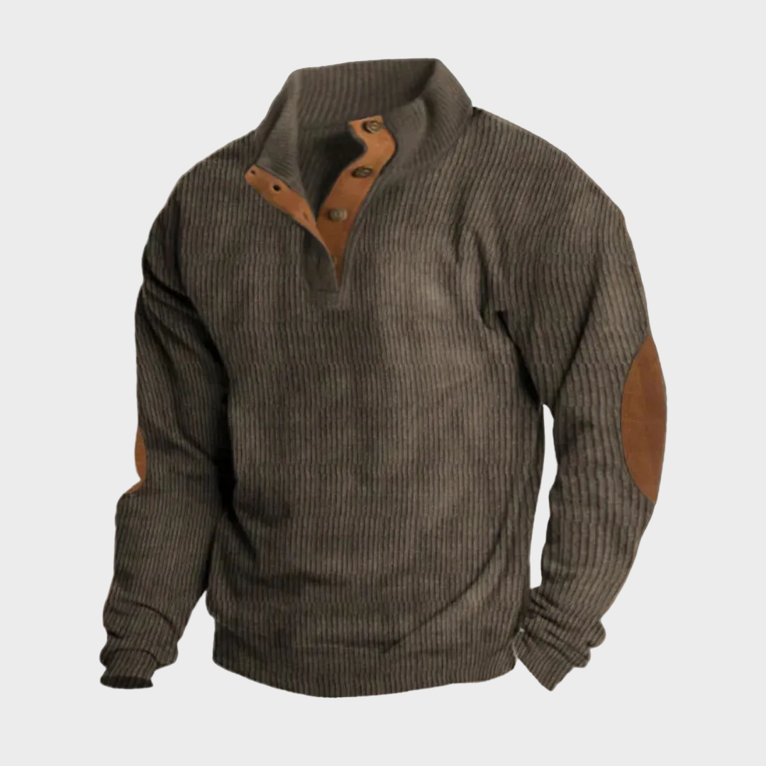 Austin men's ribbed half-zip jumper at Anne London, catalogue view 3