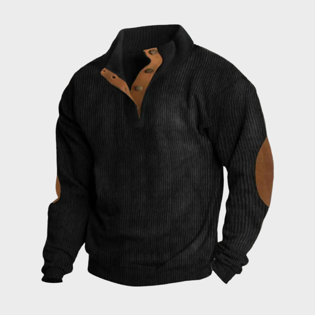 Austin men's ribbed half-zip jumper at Anne London, catalogue view 5