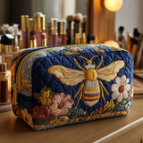 Bee Blossom Quilted Make-up Bag