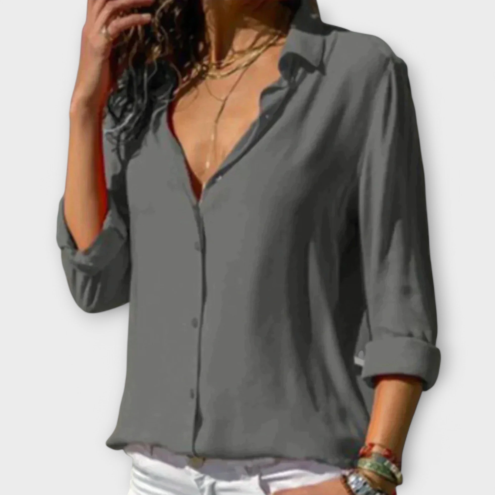 Daisy Simple Collared Blouse