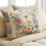 Floral Field Quilted Cushion Cover