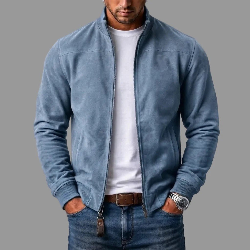 Trevor | Suede-Effect Bomber Jacket
