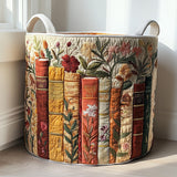 Books Quilted Laundry Basket