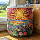 Spring Meadow Quilted Laundry Basket