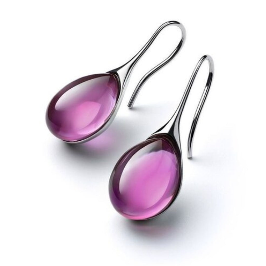 Two-Tone Crystal Earrings