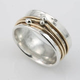 Shine - Vintage gold layered silver ring