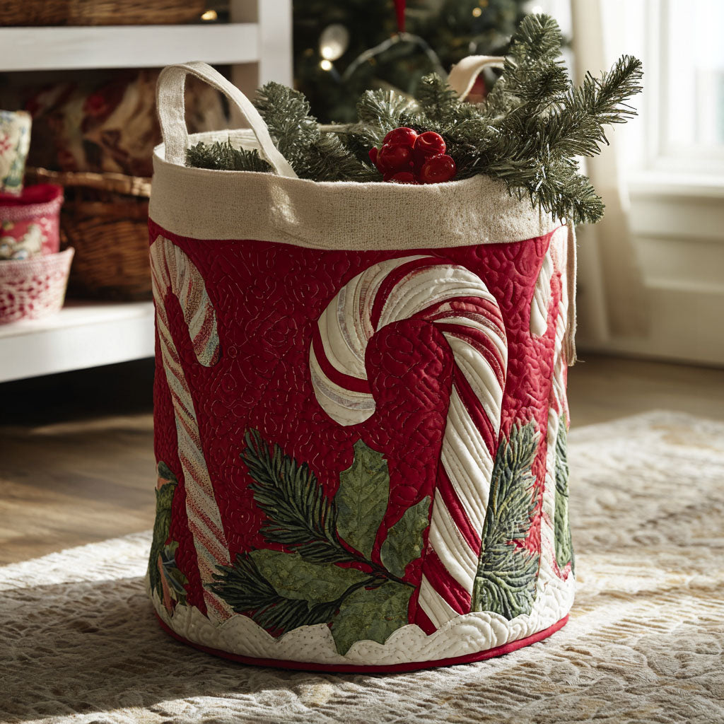 Christmas Quilted Laundry Basket – Design 0032