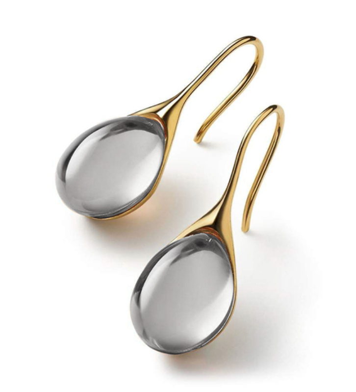 Two-Tone Crystal Earrings