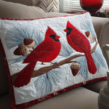 Cardinal Nest Quilted Cushion Cover