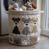 Schnauzer Quilted Laundry Basket – Design 1686
