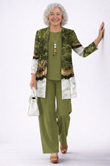Devy | Γυναικείο σετ τριών τεμαχίων σε πράσινο χρώμα