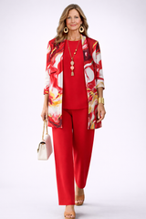 Gail | Women's three-piece set in red