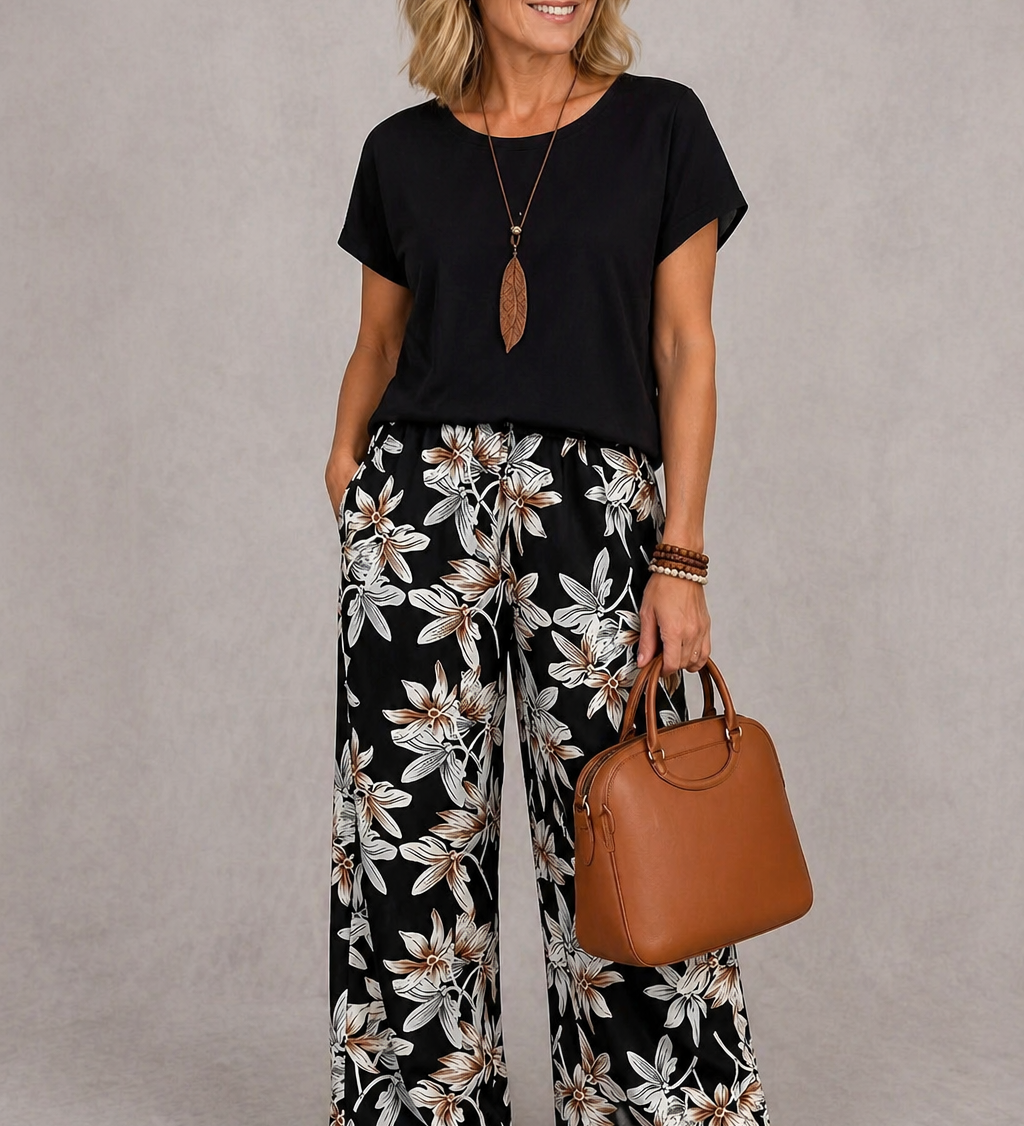 Rosie Elegant Floral Two-Piece Set