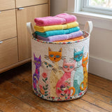 Quilted laundry basket – cats – NCU0PTT3034