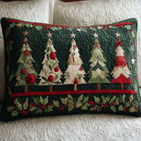 Christmas Forest Quilted Cushion Cover
