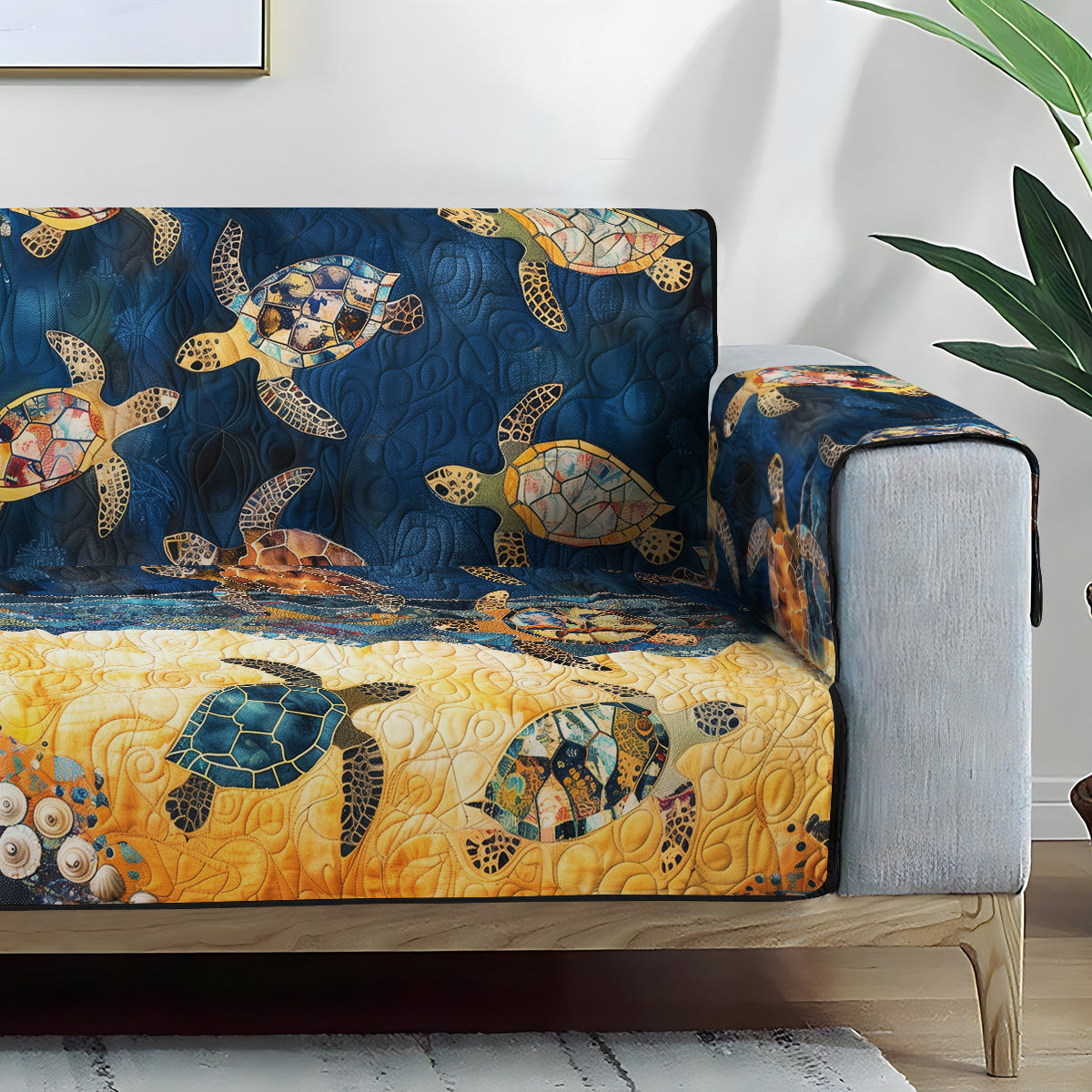 Coastal Dreams | Quilted Sofa Cover