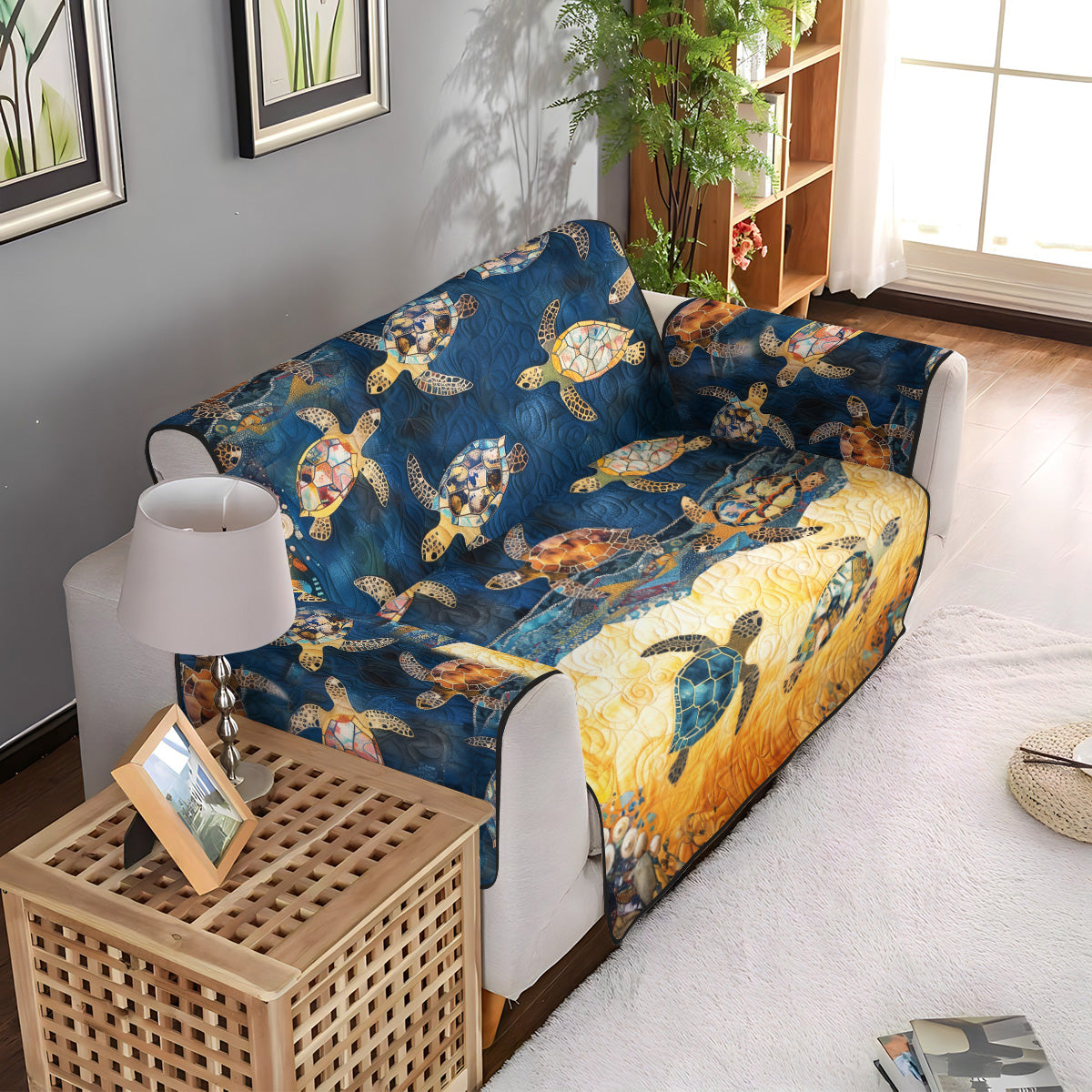 Coastal Dreams | Quilted Sofa Cover