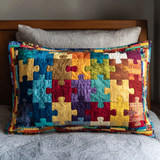 Colour Blocks Quilted Cushion Cover