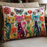 Colourful Pattern Quilted Cushion Cover
