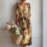 Snježana™ | Floral Dress Natural Elegance