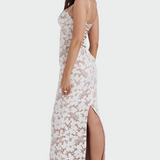 Blanche White Lace Maxi Dress