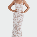 Blanche White Lace Maxi Dress