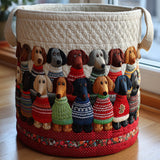 Dachshunds Quilted Laundry Basket
