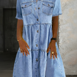 Eva Midi Denim Dress