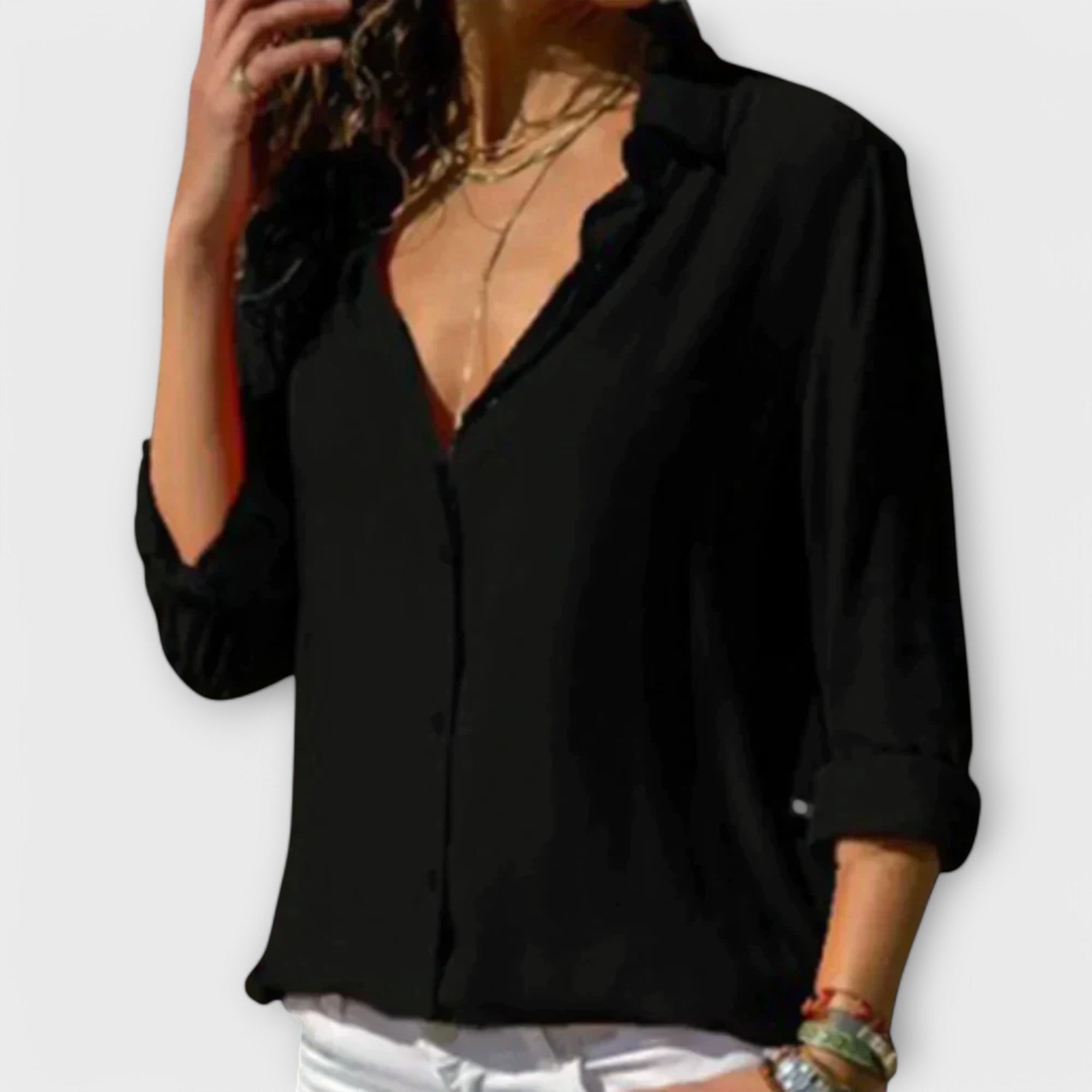 Daisy Simple Collared Blouse