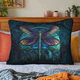 Dragonfly Wings Quilted Cushion Cover