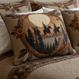 Circular Dreamcatcher Quilted Cushion Cover