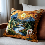 Sunset Crest Quilted Cushion Cover
