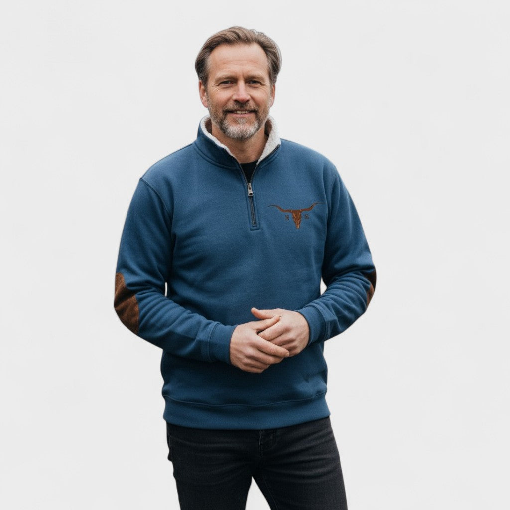 Emmett men's casual half-zip sweatshirt at Anne London, catalogue view 5