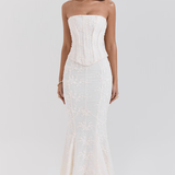 Evi | Dress with Embroidered Corset