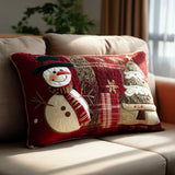 Festive Night Quilted Cushion Cover