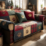 Festive Paw | Quilted Sofa Cover